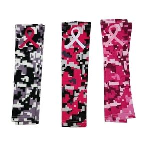 Camo Breast Cancer Awareness Compression Sleeves 3 Pack Adult Medium NEW